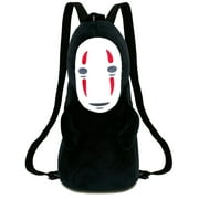 Roffatide Anime Spirited Away No Face Man Backpack Plush Cartoon Bag for Teen Girl Boy Black Bag