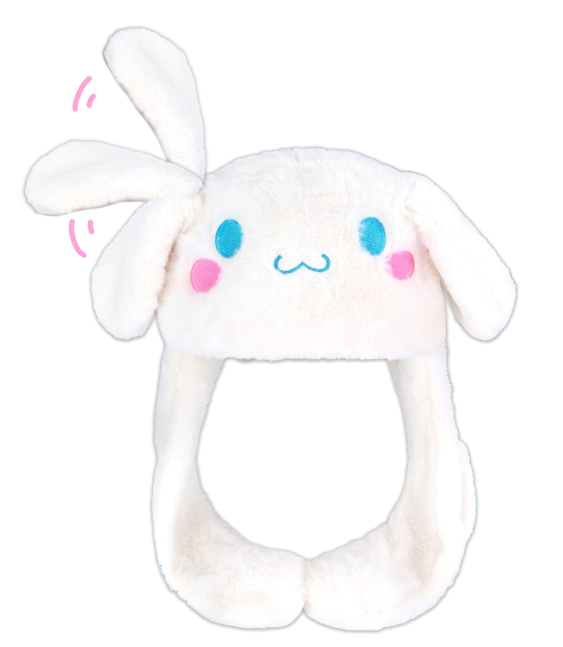 Roffatide Anime White Dog Ear Moving Jumping Hat Fluffy Beanie Cap