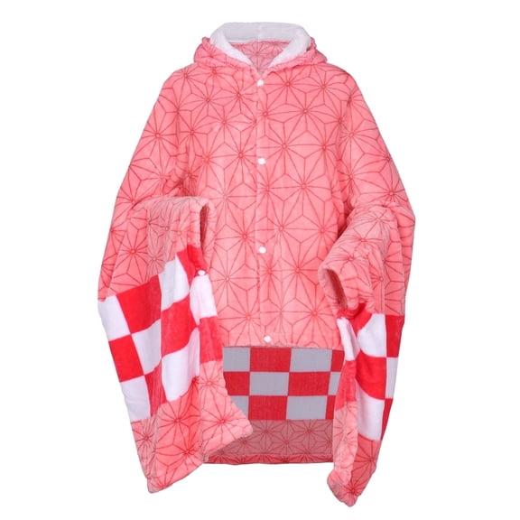 Roffatide Kamado Nezuko Wearable Blanket Soft Cloak Cape, 1-Pack 160*100 cm