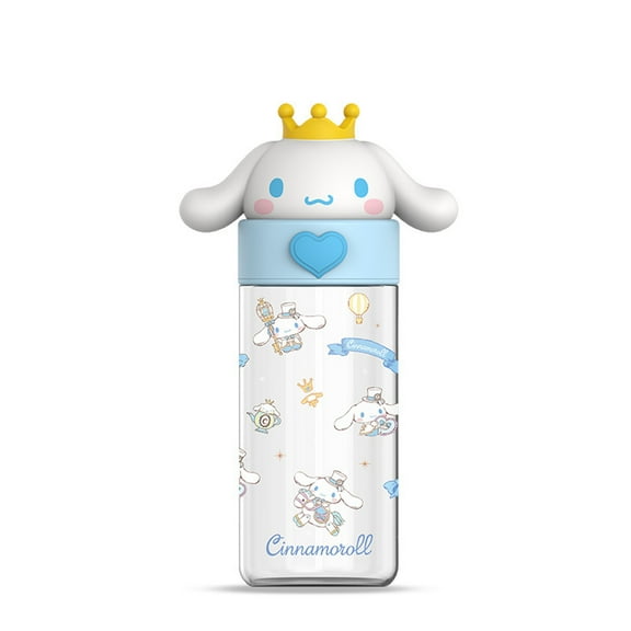 Roffatide Kawii Cartoon Cinnamoroll Leakproof Tritan Water Bottle for Women's, Purple, 500M, No straw