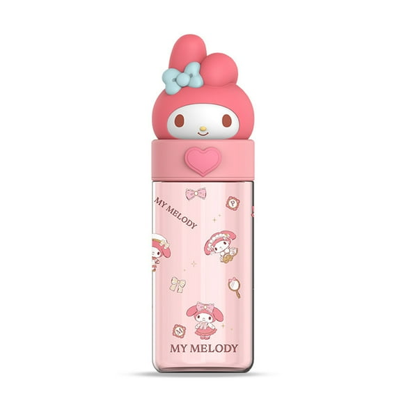Roffatide Kawii Cartoon Melody Leakproof Tritan Water Bottle for Women's, Purple, 500M, No straw