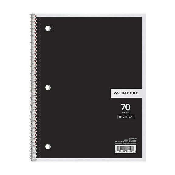 Rofhy Coil Notebook Dark Notebooks 1 Subject forSchool College Ruled Paper 70 Sheets 8 X 10.5 Inches 1 Pack Black White Blue Red Yellow Green Dark Blue Coil Notebook