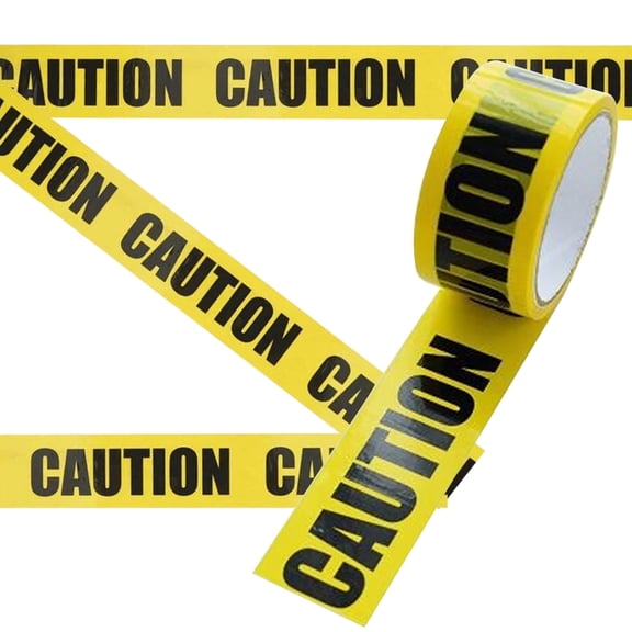 Rofhy Yellow Warning Tape Safety Tape Caution Tape,Adhesive (25M Font 4.8Cm) Caution Danger with Black * Safty Readability Tape for Workplace Areas Tape Maximum Yellow Text Tools Home Improvement
