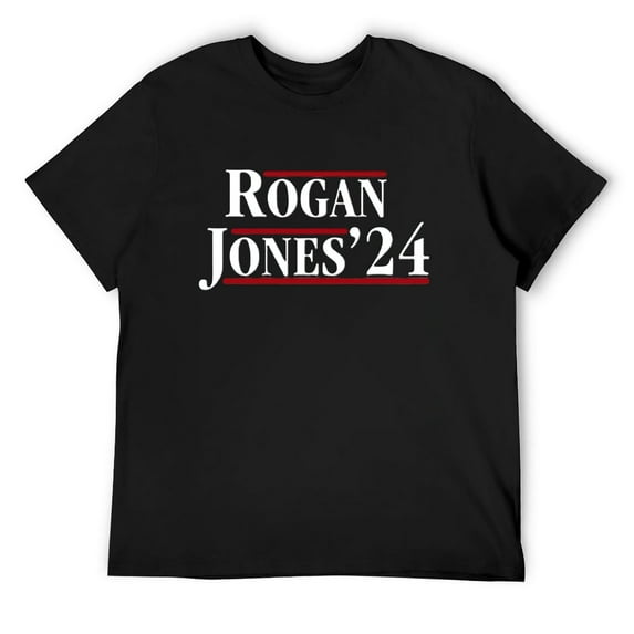 Rogan Jones '24 Funny Political Mens Short Sleeve T-Shirt Graphic Tee Black Large