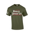 thumbnail image 1 of Rogan Jones '24 Funny Political Mens Short Sleeve T-shirt Graphic Tee-Military-4xl, 1 of 4