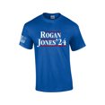 thumbnail image 1 of Rogan Jones '24 Funny Political Mens Short Sleeve T-shirt Graphic Tee-Royal Blue-5xl, 1 of 4