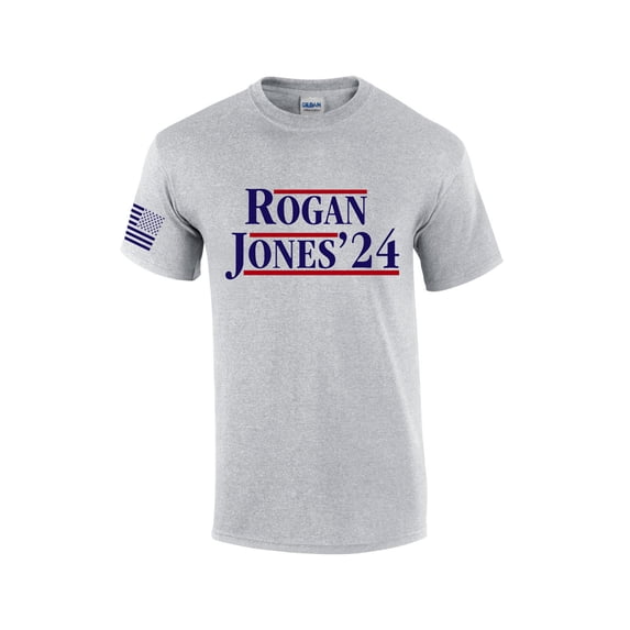 Rogan Jones '24 Funny Political Mens Short Sleeve T-shirt Graphic Tee-Sports Grey-4xl