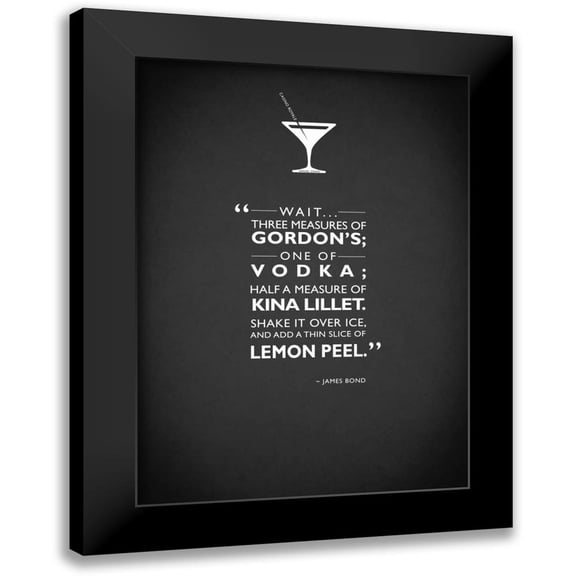 Rogan, Mark 11x14 Black Modern Framed Museum Art Print Titled - JB Casino Royale Martini