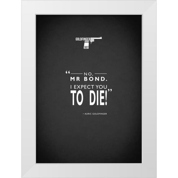 Rogan, Mark 11x14 White Modern Wood Framed Museum Art Print Titled - JB Goldfinger Expect To Die