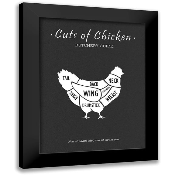 Rogan, Mark 12x14 Black Modern Framed Museum Art Print Titled - Butchery Chicken