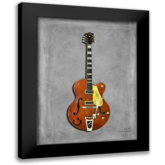 Rogan, Mark 12x14 Black Modern Framed Museum Art Print Titled - Gretsch 6120 ChetAtkins 56