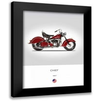 Rogan, Mark 12x14 Black Modern Framed Museum Art Print Titled - Indian Chief 1947