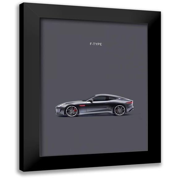 Rogan, Mark 12x14 Black Modern Framed Museum Art Print Titled - Jaguar F-Type Grey