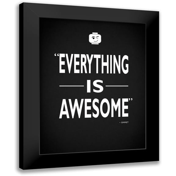 Rogan, Mark 12x14 Black Modern Framed Museum Art Print Titled - Lego EverythingIs Awesome