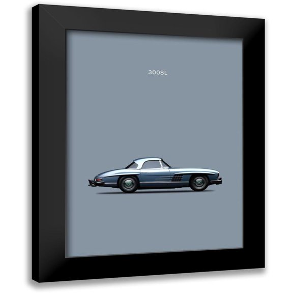 Rogan, Mark 12x14 Black Modern Framed Museum Art Print Titled - Mercedes 300SL 1960