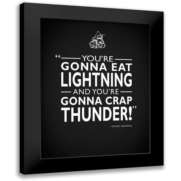 Rogan, Mark 12x14 Black Modern Framed Museum Art Print Titled - Rocky Gonna Eat Lightning