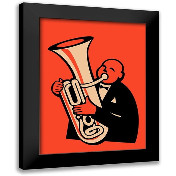 Rogan, Mark 12x14 Black Modern Framed Museum Art Print Titled - The Tuba