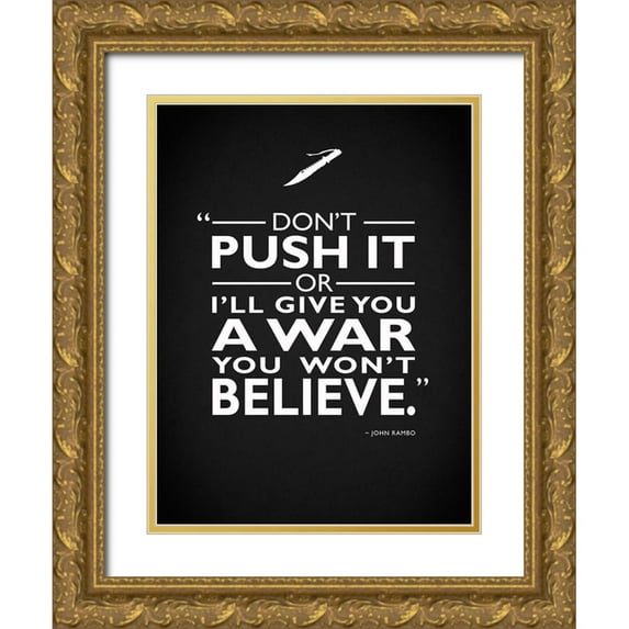 Rogan, Mark 12x14 Gold Ornate Wood Framed with Double Matting Museum Art Print Titled - Rambo A War You Wont Believe