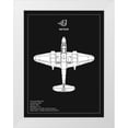 thumbnail image 1 of Rogan, Mark 12x14 White Modern Wood Framed Museum Art Print Titled - Gloster Meteor Black, 1 of 4
