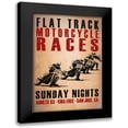 thumbnail image 1 of Rogan, Mark 13x18 Black Modern Framed Museum Art Print Titled - Flat Track Racers, 1 of 5