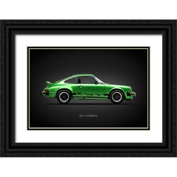 Rogan, Mark 14x11 Black Ornate Wood Framed with Double Matting Museum Art Print Titled - Porsche 911 Carrera 1974