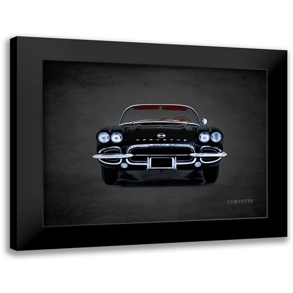 Rogan, Mark 14x12 Black Modern Framed Museum Art Print Titled - Chevrolet Corvette 1962