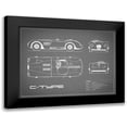 thumbnail image 1 of Rogan, Mark 14x12 Black Modern Framed Museum Art Print Titled - Jaguar C-Type-Grey, 1 of 5