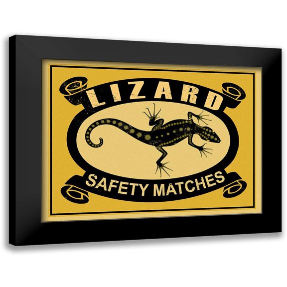 Rogan, Mark 14x12 Black Modern Framed Museum Art Print Titled - Lizard Safety Matches