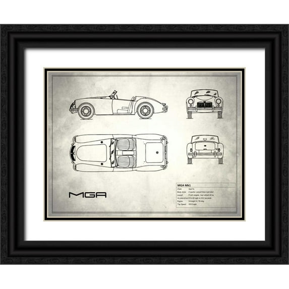 Rogan, Mark 14x12 Black Ornate Wood Framed with Double Matting Museum Art Print Titled - MG MGA White
