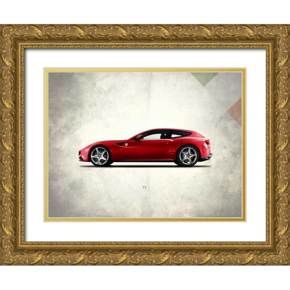 Rogan, Mark 14x12 Gold Ornate Wood Framed with Double Matting Museum Art Print Titled - Ferrari FF