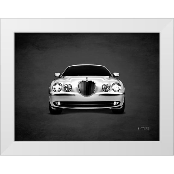 Rogan, Mark 14x12 White Modern Wood Framed Museum Art Print Titled - Jaguar S-Type