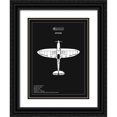 thumbnail image 1 of Rogan, Mark 15x18 Black Ornate Wood Framed with Double Matting Museum Art Print Titled - BP Supermarine Spitfire Black, 1 of 4