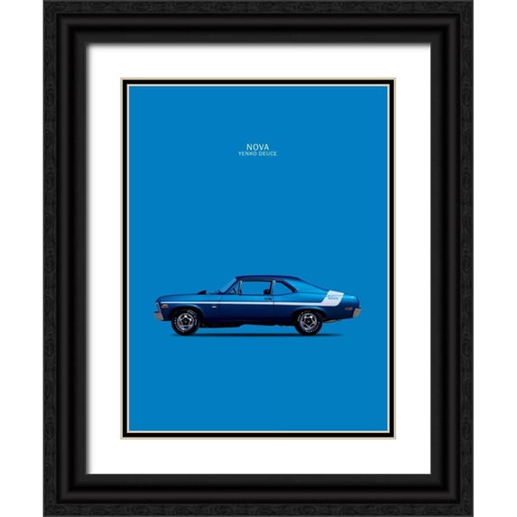Rogan, Mark 15x18 Black Ornate Wood Framed with Double Matting Museum Art Print Titled - Chevy Nova 350 Yenko Deuce 70