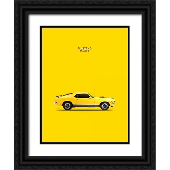 Rogan, Mark 15x18 Black Ornate Wood Framed with Double Matting Museum Art Print Titled - Ford Mustang Mach1 1970