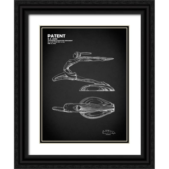 Rogan, Mark 15x18 Black Ornate Wood Framed with Double Matting Museum Art Print Titled - Radiator Ornament 1934 Bk