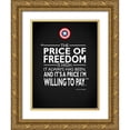 thumbnail image 1 of Rogan, Mark 15x18 Gold Ornate Wood Framed with Double Matting Museum Art Print Titled - Captain America - Freedom, 1 of 4