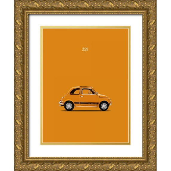 Rogan, Mark 15x18 Gold Ornate Wood Framed with Double Matting Museum Art Print Titled - Fiat 500 Abarth 1969