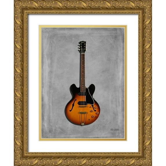 Rogan, Mark 15x18 Gold Ornate Wood Framed with Double Matting Museum Art Print Titled - Gibson Semi hollow