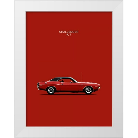 Rogan, Mark 15x18 White Modern Wood Framed Museum Art Print Titled - Dodge Challenger R-T 1970