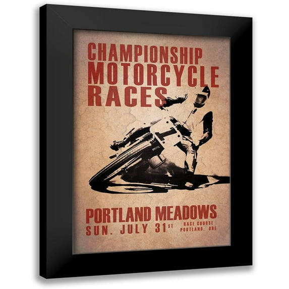 Rogan, Mark 17x24 Black Modern Framed Museum Art Print Titled - Portland Meadows
