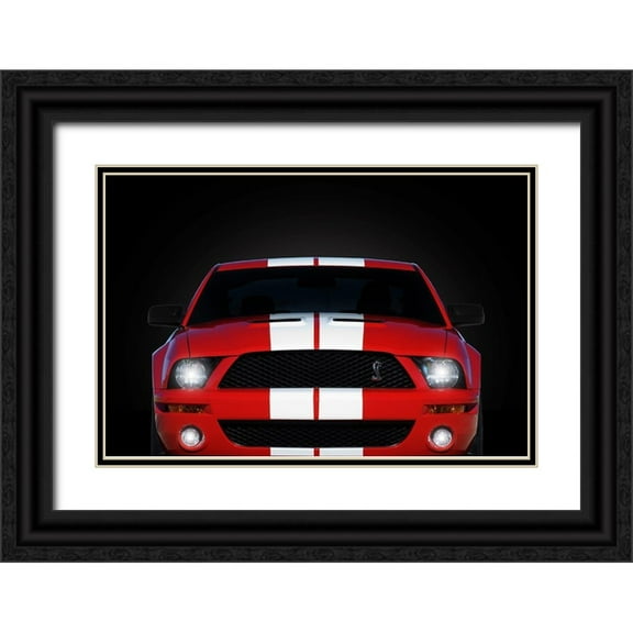 Rogan, Mark 18x13 Black Ornate Wood Framed with Double Matting Museum Art Print Titled - Shelby Mustang GT500
