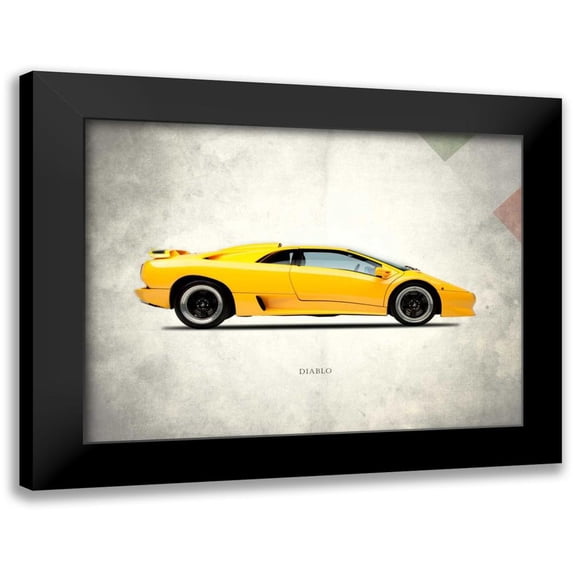 Rogan, Mark 18x15 Black Modern Framed Museum Art Print Titled - Lamborghini Diablo 1988