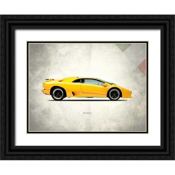 Rogan, Mark 18x15 Black Ornate Wood Framed with Double Matting Museum Art Print Titled - Lamborghini Diablo 1988