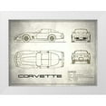thumbnail image 1 of Rogan, Mark 18x15 White Modern Wood Framed Museum Art Print Titled - Corvette C3 White, 1 of 4