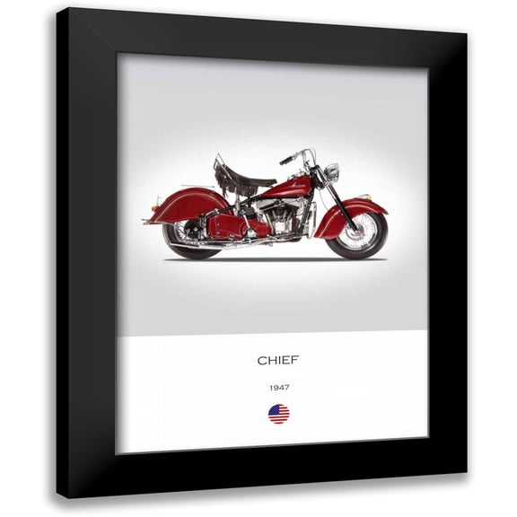 Rogan, Mark 19x24 Black Modern Framed Museum Art Print Titled - Indian Chief 1947