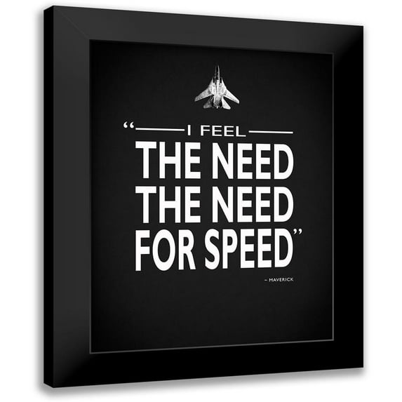 Rogan, Mark 19x24 Black Modern Framed Museum Art Print Titled - Top Gun The Need For Speed