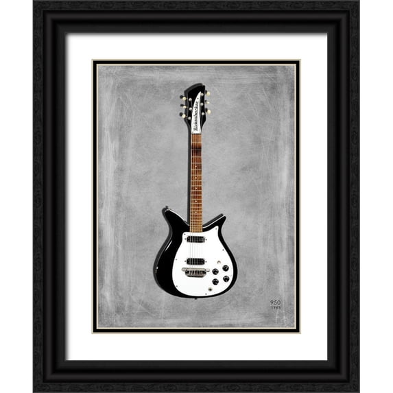 Rogan, Mark 19x24 Black Ornate Wood Framed with Double Matting Museum Art Print Titled - Rickenbacker 950 1965