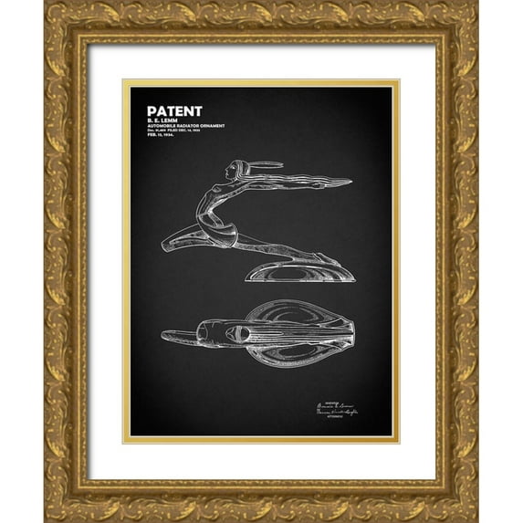 Rogan, Mark 19x24 Gold Ornate Wood Framed with Double Matting Museum Art Print Titled - Radiator Ornament 1934 Bk