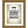 thumbnail image 1 of Rogan, Mark 19x24 Gold Ornate Wood Framed with Double Matting Museum Art Print Titled - They Live Chew Bubble Gum, 1 of 4