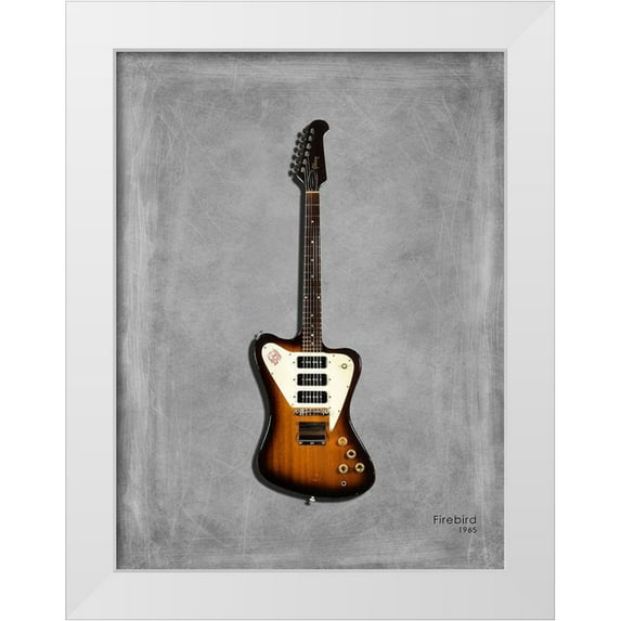 Rogan, Mark 19x24 White Modern Wood Framed Museum Art Print Titled - Gibson Firebird 65